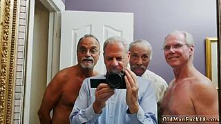 does blonde teen bathe old man?