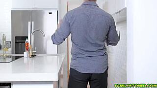 Athena Rayne Sucking Stepbro's Huge Cock Deep Throat – Intense Contrast?