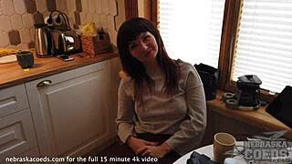 fresh euro milf casually bangs herself with a dildo in the shower