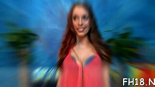 Juicy teen feels horny playing with boyfriend's cock