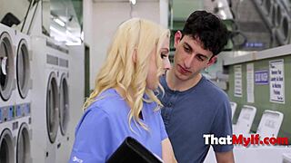 Picking up a guy in the laundromat: a POV experience with a hot MILF