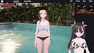dive into the hot tub simulator with big tits and ass