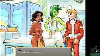 Black teen gets a massage and fingering in the bathroom ♂