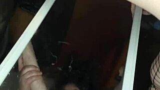 Thick milf teases with dildo on mirror, ready for sex?