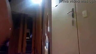 BIG TITS LATINA STRIPS DOWN, SHOWS BIG ASS, TAKES COCK IN MOUTH