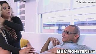 the spicy latina rides the big black cock in doggystyle and cowgirl positions