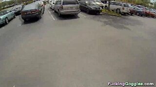 The pickup hunter spots a blonde babe at the mall