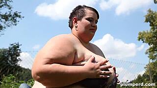 Chubby czech amateur with nice big tits, who seems to have a desire for face sitting