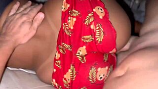 Horny wife in short shorts teases husband before bed, craving cock and pussy action. 😏