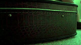 Alison strips out of her purple lingerie!