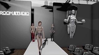 Fallout 4 Fashion Extra Lingerie with Brunette Cartoon Character