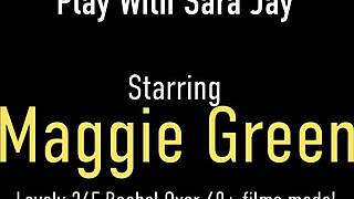 HORNY LESBIANS MAGGIE GREEN AND SARA JAY CREAM THOSE COUGAR CUNTS WITH TOYS