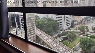 secretary caught giving blowjob at office lunch.