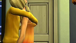 Blonde Step Mom Catches Teen Masturbating To Her Boobs On Computer