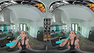 More than breakfast with girlfriend sera ryder in virtual porn!