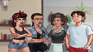 Girls Watch Tv Quietly In Summertime Saga