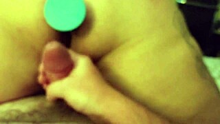 pov fun with my gf using double dildos for anal play