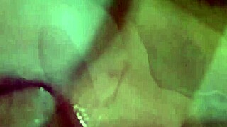 Wet blowjob from wife ends with cum on small tits!