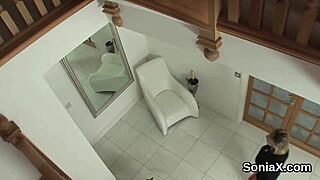 i admire sonia's massive knockers in lingerie