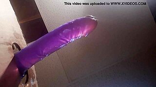 tight ass trany takes large dildo for huge facial