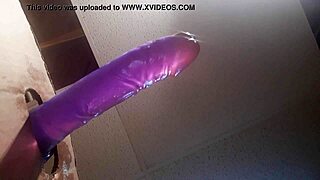 tight ass trany takes large dildo for huge facial