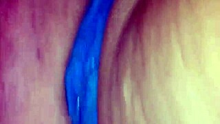 pussyplay in blue with wet fingering