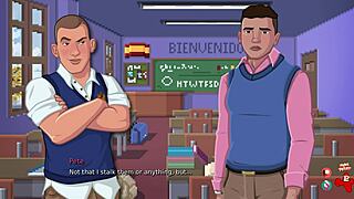 In the world of Lustworth Academy, a teen 18+ milf with big ass experiences cumshot, anal, blowjob, and assfucking in a cartoon game.