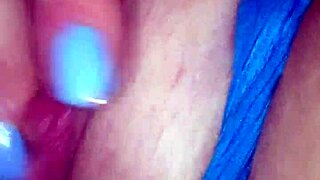 pussyplay in blue with wet fingering