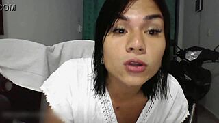 Ts angelique tests her new live stream page with excitement