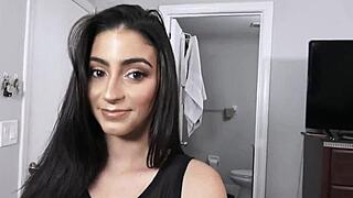 Jasmine Vega Sucks Her Stepbro's Big Chunky Cock With Passion