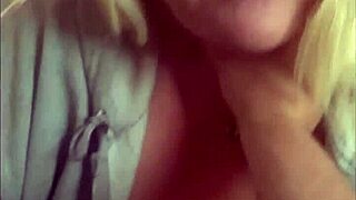 Blonde Cougar Fuckslut Empties Balls with Blowjob