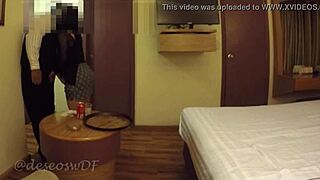 Extreme waiter gives oral to wife during period