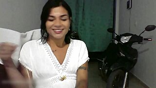Ts angelique tests her new live stream page with excitement