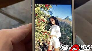 small tit russian takes charge in hotel room