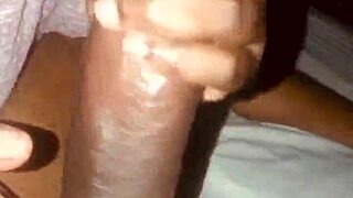 Black sucking deepthroat blowjob with cum