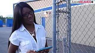 pretty ebony sportswomen show lesbian action