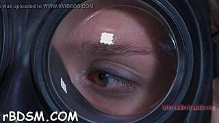 Gal endures hardcore clamping on her massive racks