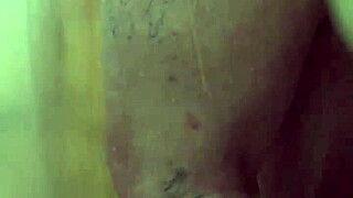 Fat Redheaded Guy Washes Gay Cock In Shower.