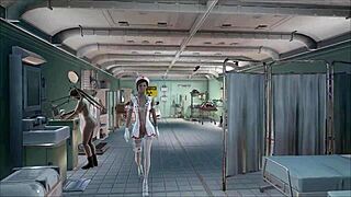 Fallout 4 nurse strips down for a hot tease, wanna watch her seduce the patient?