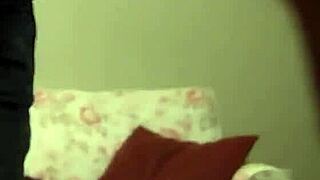 shameless teen undresses and masturbates on sofa.