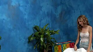 Oiled teen babe gets monster cock massage! 😏