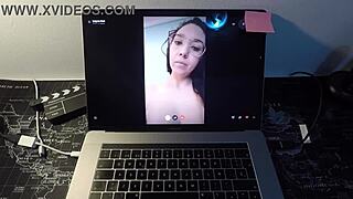Spanish milf actress fucks fan on webcam with creampie