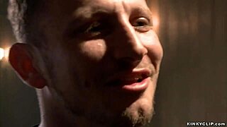 Brunette beauty bound in bizarre bondage, roughly banged with monster cock in intense bdsm slave session.