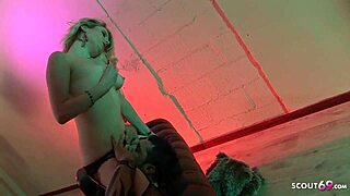 At spring break party, college teen syren seduces with miniskirt