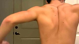 Gay amateur guys masturbate into solo video