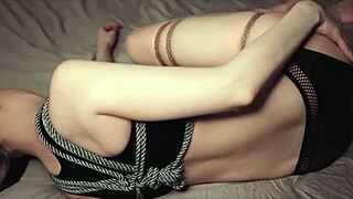 bondage and shibari fun with mature and teen 18+ in lingerie, voyeur watches 😈