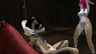 Tim Fucks Pink Bunny In Bound Cartoon Sex Scene