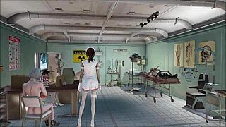 Fallout 4 nurse strips down for a hot tease, wanna watch her seduce the patient?