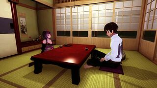 This ultra real hentai game continues Yui's story