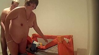 Gorda Divorciada Fucks Roommate in Nursery While Husband Works, Cheating Hard!